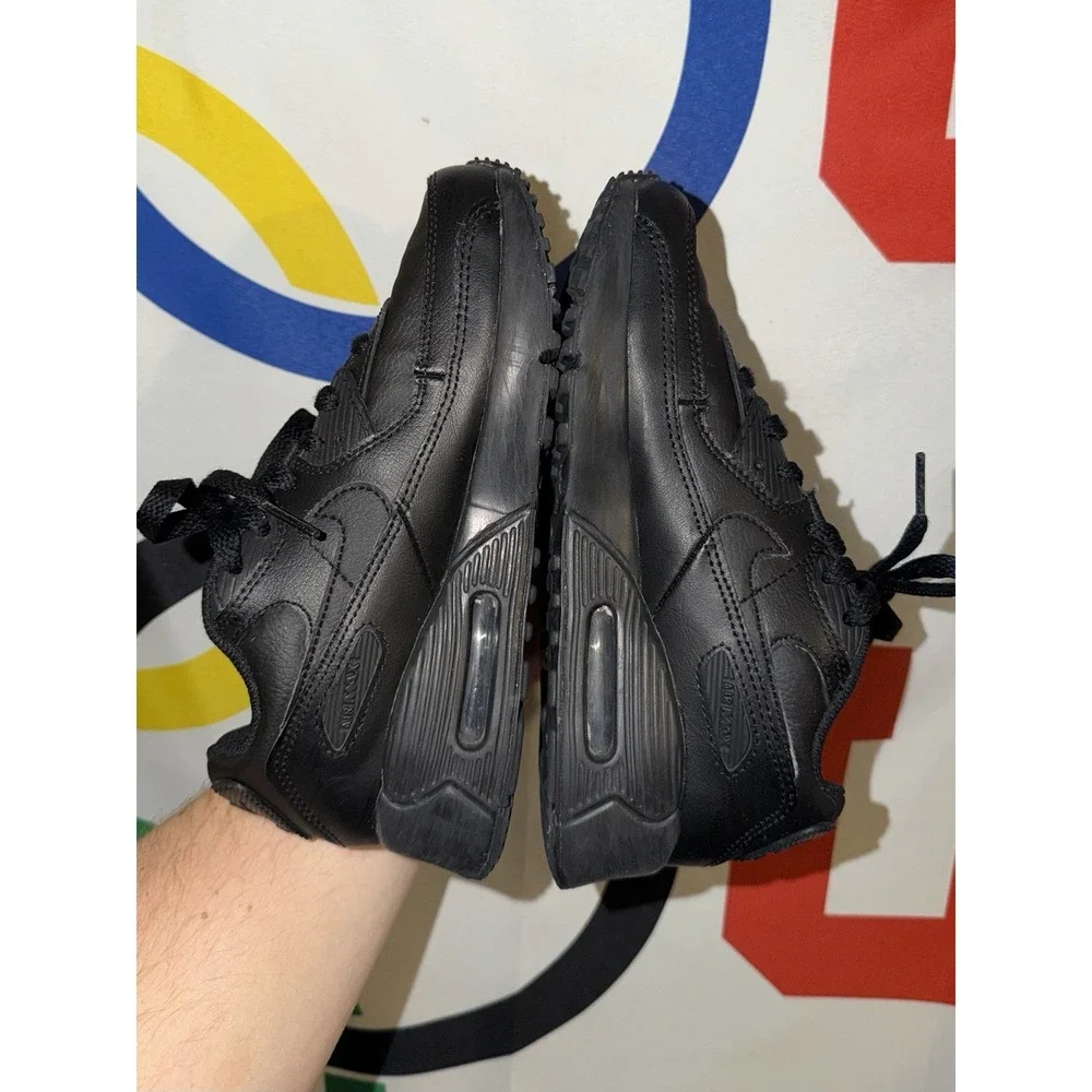 Nike Air Max 90 Kids 2.5Y Triple Black Athletic Sneakers